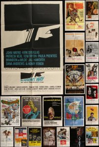 5x0107 LOT OF 115 FOLDED ONE-SHEETS 1960s-1990s great images from a variety of different movies!