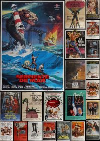 5x0572 LOT OF 24 FORMERLY FOLDED SPANISH POSTERS 1970s-1980s great images from a variety of movies!