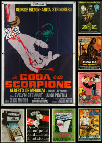 5x0096 LOT OF 14 FOLDED ITALIAN TWO-PANELS 1960-1990s great images from a variety of movies!