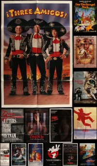 5x0160 LOT OF 15 FOLDED ONE-SHEETS & MISCELLANEOUS POSTERS 1970s-1980s a variety of movie images!