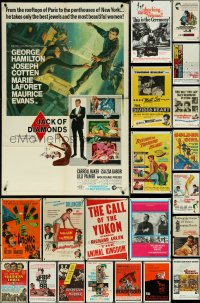 5x0119 LOT OF 62 FOLDED ONE-SHEETS 1950s-1960s great images from a variety of different movies!