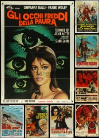 5x0092 LOT OF 12 FOLDED ITALIAN ONE-PANELS 1960s-1970s great images from a variety of movies!