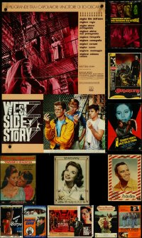 5x0584 LOT OF 13 FORMERLY FOLDED ITALIAN PHOTOBUSTAS 1950s-1970s a variety of cool movie images!