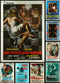 5x0099 LOT OF 12 FOLDED ITALIAN TWO-PANELS 1960-1980s great images from a variety of movies!