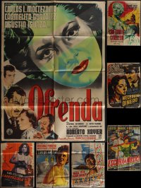 5x0326 LOT OF 8 FOLDED MEXICAN POSTERS 1950s-1960s great images from several different movies!