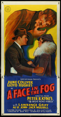 5y0667 FACE IN THE FOG 3sh 1936 June Collyer, Lloyd Hughes, Peter B. Kyne's Great Mono Miracle, rare!