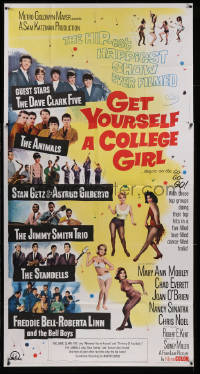 5y0673 GET YOURSELF A COLLEGE GIRL 3sh 1964 hip-est happiest rock & roll show, Dave Clark 5 & more!