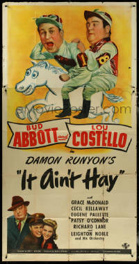 5y0688 IT AIN'T HAY 3sh 1943 Bud Abbott & Lou Costello, Damon Runyon, horse racing, ultra rare!