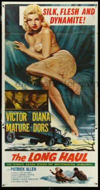 5y0696 LONG HAUL 3sh 1957 super sexy full-length Diana Dors, Victor Mature, truck drivers!