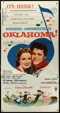 5y0705 OKLAHOMA 3sh 1956 Gordon MacRae, Shirley Jones, Rodgers & Hammerstein musical, ultra rare!