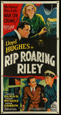 5y0711 RIP ROARING RILEY 3sh 1935 Lloyd Hughes & other federal men in the war on crime, ultra rare!