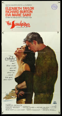 5y0713 SANDPIPER 3sh 1965 great Howard Terpning art of Elizabeth Taylor & Richard Burton!