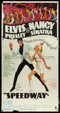 5y0717 SPEEDWAY 3sh 1968 art of Elvis Presley dancing with sexy Nancy Sinatra in boots, very rare!