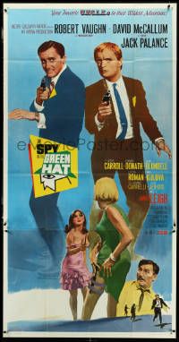 5y0718 SPY IN THE GREEN HAT int'l 3sh 1966 Robert Vaughn & David McCallum, Man from UNCLE, rare!