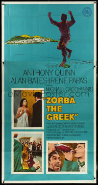 5y0734 ZORBA THE GREEK 3sh 1965 Anthony Quinn, Irene Papas, Alan Bates, Michael Cacoyannis, rare!