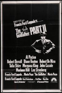 5y0446 GODFATHER PART II 40x60 1974 Al Pacino in Francis Ford Coppola classic sequel, rare!