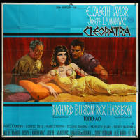 5y0548 CLEOPATRA 6sh 1963 Rex Harrison, Elizabeth Taylor, Richard Burton, Terpning art, very rare!