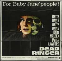 5y0552 DEAD RINGER 6sh 1964 creepy close up of skull & Bette Davis, for Baby Jane people!