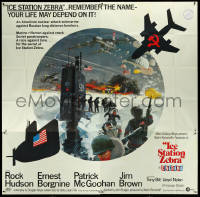 5y0563 ICE STATION ZEBRA Cinerama 6sh 1969 Rock Hudson, Jim Brown, Borgnine, McCall art, ultra rare!