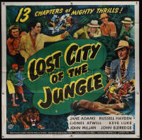 5y0575 LOST CITY OF THE JUNGLE 6sh 1946 Lionel Atwill, Universal atom bomb serial, ultra rare!