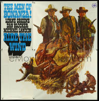 5y0582 RIDE THE WIND int'l 6sh 1966 full-length feature from Bonanza TV series, cool art, ultra rare!