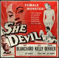 5y0585 SHE DEVIL 6sh 1957 sexy inhuman female monster who destroyed everything she touched, rare!