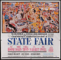 5y0587 STATE FAIR 6sh 1962 Pat Boone, Ann-Margret, Rodgers & Hammerstein musical, cool montage art!