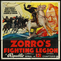 5y0593 ZORRO'S FIGHTING LEGION 6sh 1939 Reed Hadley & masked horsemen, Republic serial, ultra rare!