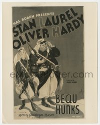 5y1597 BEAU HUNKS 8x10 still 1931 incredible art of Legionnaires Stan Laurel & Oliver Hardy, rare!