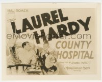 5y1613 COUNTY HOSPITAL 8x10 still 1931 incredible art of Stan Laurel & Oliver Hardy, ultra rare!