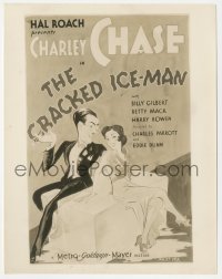 5y1614 CRACKED ICE-MAN 8x10.25 still 1934 great Hirschfeld art of Charley Chase used on the 1sh!