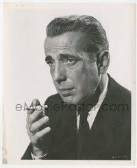 5y1620 DEAD RECKONING 8.25x10 still 1947 best close portrait of Humphrey Bogart smoking cigarette!