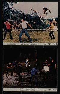 5y1857 FISTS OF FURY 2 8x10 mini LCs 1973 great images of Bruce Lee in action, kung fu classic!