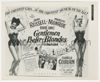 5y1638 GENTLEMEN PREFER BLONDES 8x10 still 1953 Marilyn Monroe & Jane Russell, cool newspaper ad!