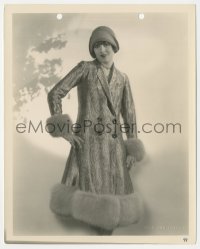 5y1668 JUNE COLLYER deluxe 8x10 still 1920s the pretty Fox actress modeling cool fur-trimmed outfit!