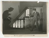 5y1675 LITTLE CAESAR 7.5x10 still 1930 gangster Edward G. Robinson pointing gun at shadow!