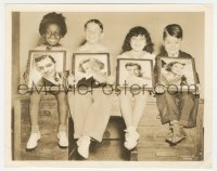 5y1677 LITTLE RANGER candid 8x10 still 1938 Buckwheat, Alfalfa, Darla & Porky w/Hollywood star portraits!