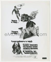 5y1715 NORTH BY NORTHWEST 8x10 still 1959 Cary Grant, Eva Marie Saint, Hitchcock, cool different ad!