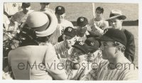 5y1723 PRIDE OF THE YANKEES 5x8.5 still 1942 real Babe Ruth w/Gary Cooper & New York baseball team!