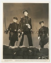 5y1737 SANTA FE TRAIL 8x10 key book still 1940 Errol Flynn, Ronald Reagan & Lundigan in uniform!