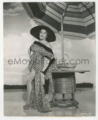 5y1750 SUNSET BOULEVARD 7.5x9.25 still 1950 Gloria Swanson in leopardskin outfit relaxing by pool!