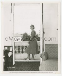 5y1757 TO CATCH A THIEF candid 8.25x10 still 1955 tired & happy Grace Kelly in French Riviera hotel!