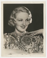 5y1764 VIRGINIA CHERRILL deluxe 8x10 still 1933 beautiful smiling portrait by Clarence Sinclair Bull!