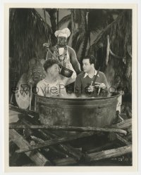 5y1769 WILD BABIES 8x10.25 still 1932 chef cannibal Bernard cooking Daniels & Grady Sutton in big pot!