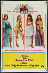 5y1022 ANYONE CAN PLAY 1sh 1968 sexiest near-naked Ursula Andress, Virna Lisi, Claudine Auger & Mell!