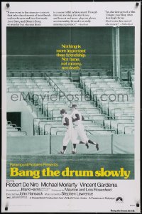 5y1031 BANG THE DRUM SLOWLY 1sh 1973 Robert De Niro, image of New York Yankees baseball stadium!