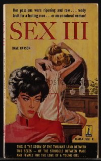 5y1548 SEX III paperback book 1961 the struggle between male and female for love of a young girl!