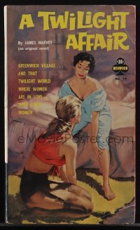 5y1555 TWILIGHT AFFAIR paperback book 1960 Paul Rader art, where women are in love with other women!