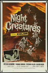 5y1065 CAPTAIN CLEGG 1sh 1962 Hammer, great art of Night Creatures riding skeleton horses!