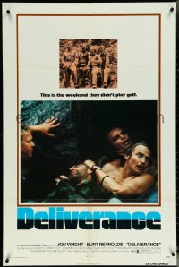 5y1109 DELIVERANCE 1sh 1972 Jon Voight, Burt Reynolds, Ned Beatty, John Boorman classic!